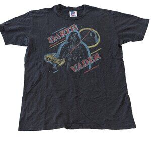 Darth Vader T-Shirt Junk Food Star Wars Charcoal Grey Vintage Distressed Graphic